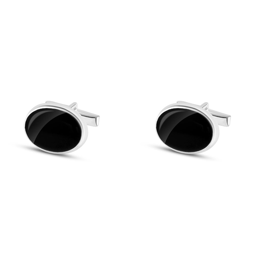 Elegant oval geometric 925 sterling silver button