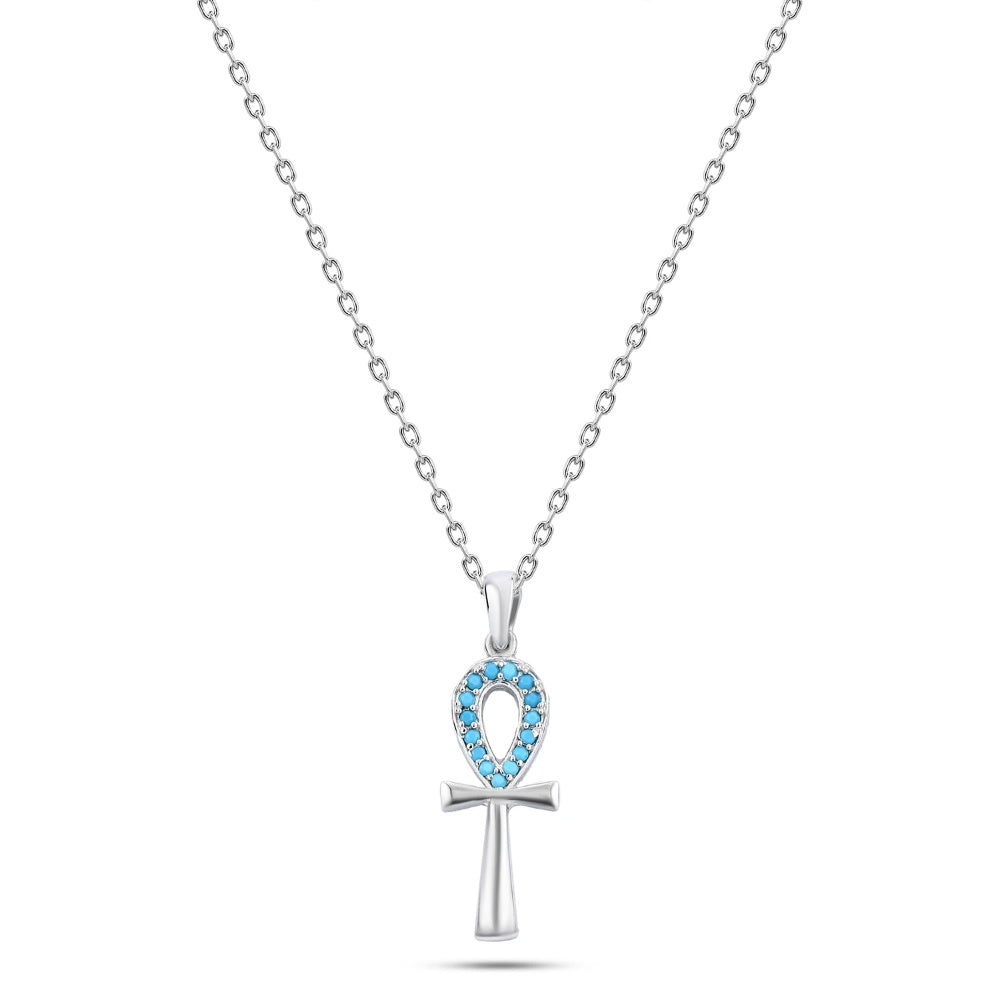 Women's 925 Sterling Silver Ankh Necklace