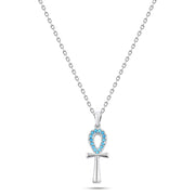 Women's 925 Sterling Silver Ankh Necklace