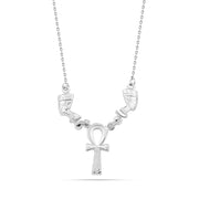 Key Of Life & Nefertiti 925 Silver Necklace
