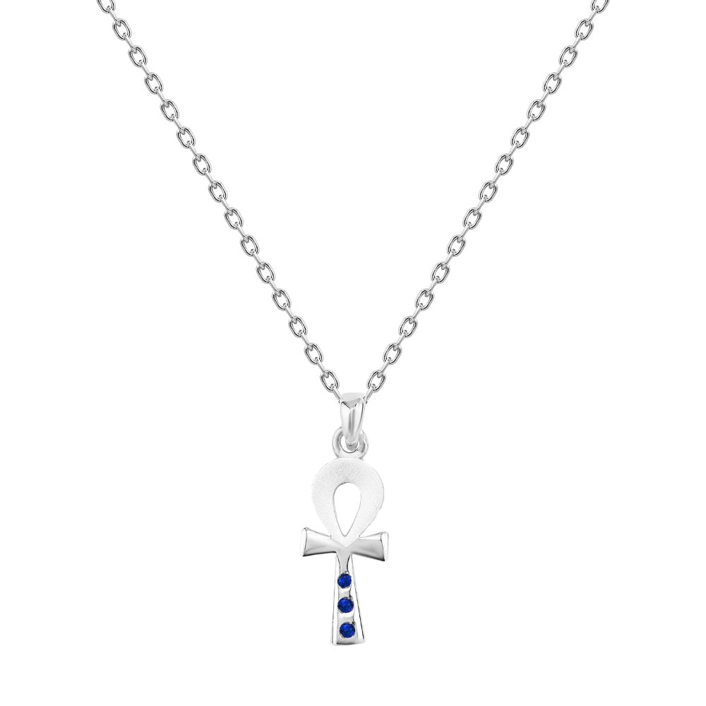 Women's 925 Sterling Silver Necklace with an Ankh Pendant