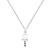 Women's 925 Sterling Silver Necklace with an Ankh Pendant