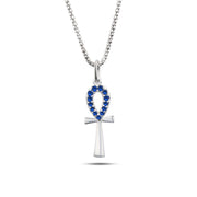 RNB040 - Women's 925 Sterling Silver Necklace with Ankh Pendant