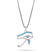 RNQ023 - Women's 925 Silver Necklace with Eye of Horus Pendant