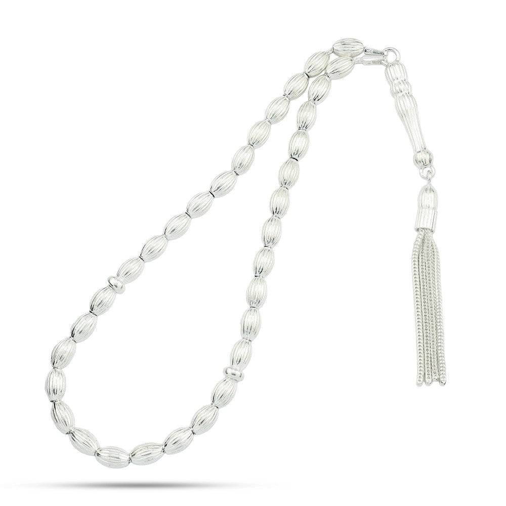 Handmade 925 sterling silver prayer beads, 33 beads