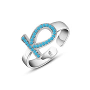 Pharaonic Key Of Life 925 Silver Ring