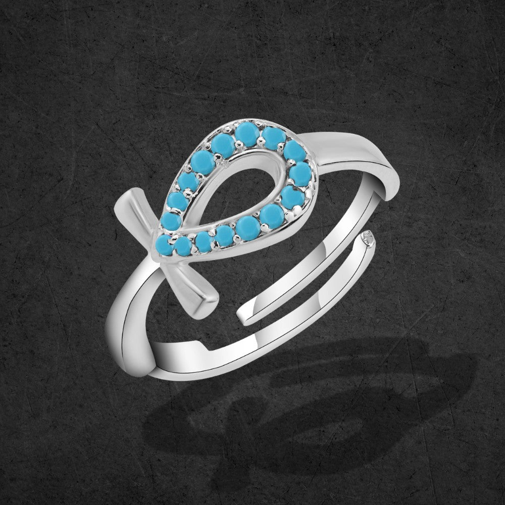 925 Sterling Silver Ankh Egyptian Ring