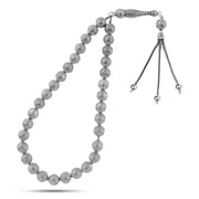 Rosary 999 sterling silver with finely engraved spherical beads