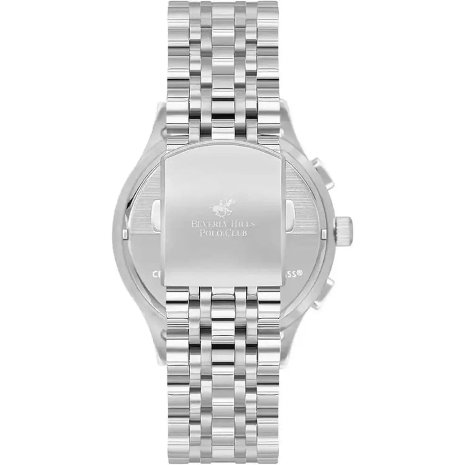 ساعة بيفرلي هيلز بولو كلوب للرجال، أنالوج، مينا فضي، حزام فضي – BP3556X.330