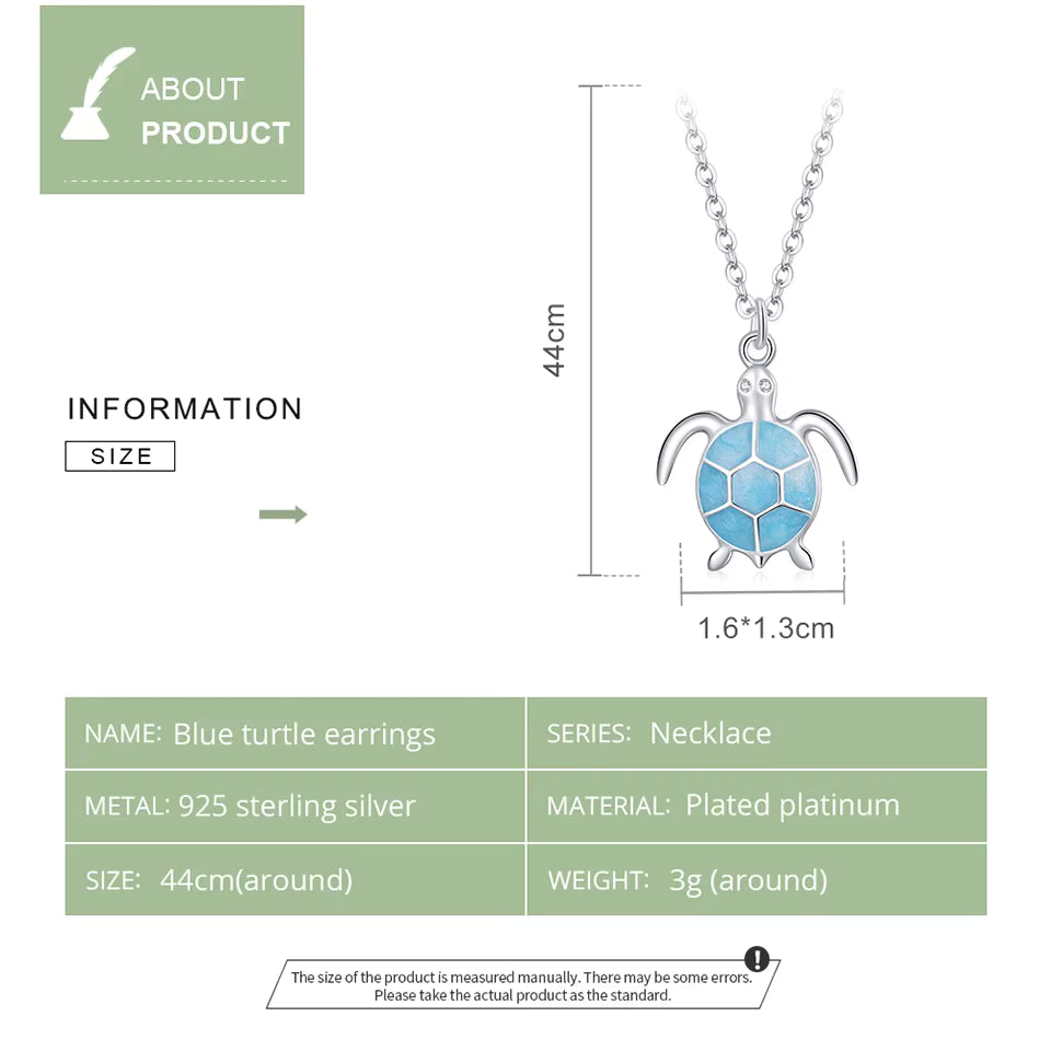 Turtle 925 Silver Necklace