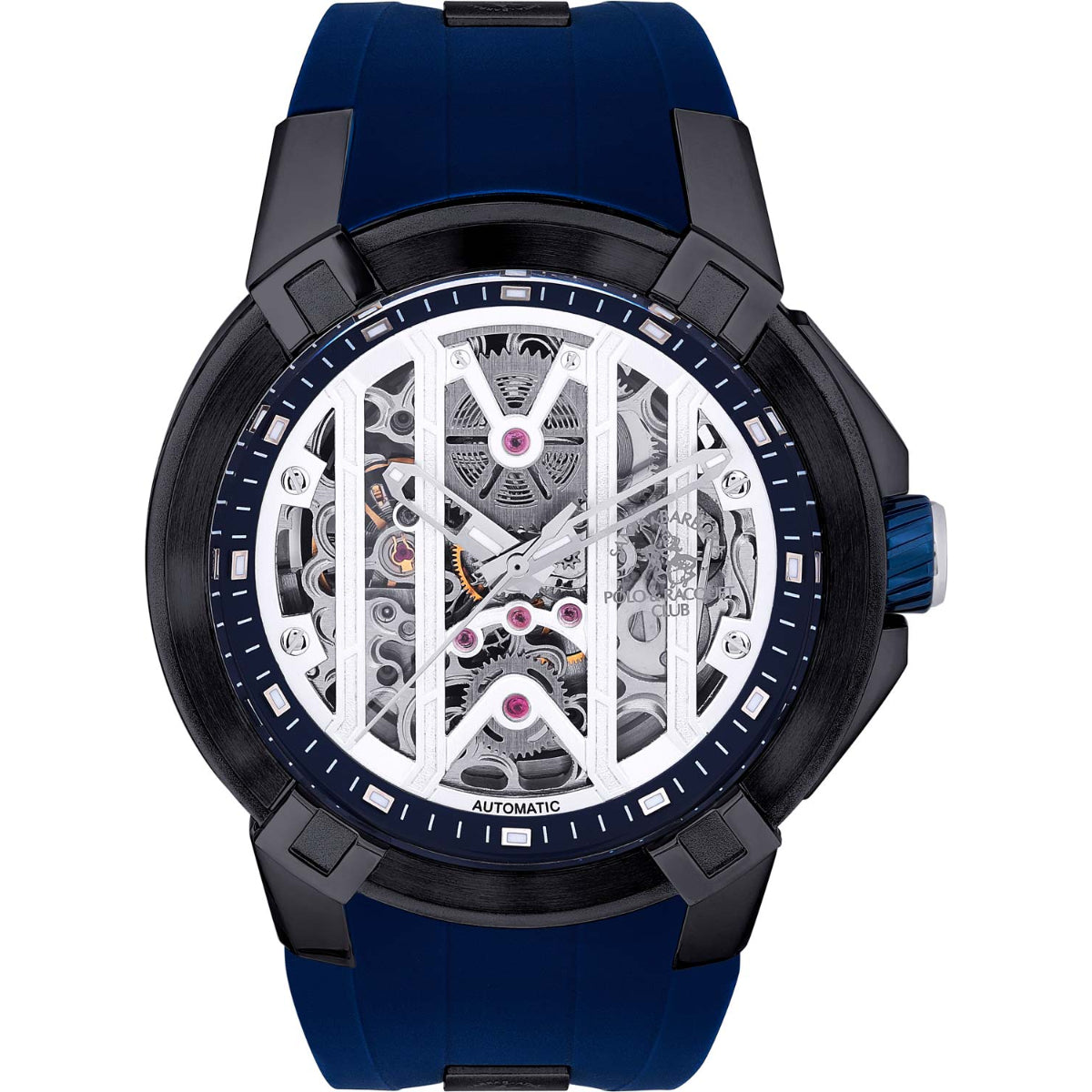 SANTA BARBARA POLO & RACQUET CLUB MEN’S AUTOMATIC WATCH BLUE DIAL SB.1.10605-4