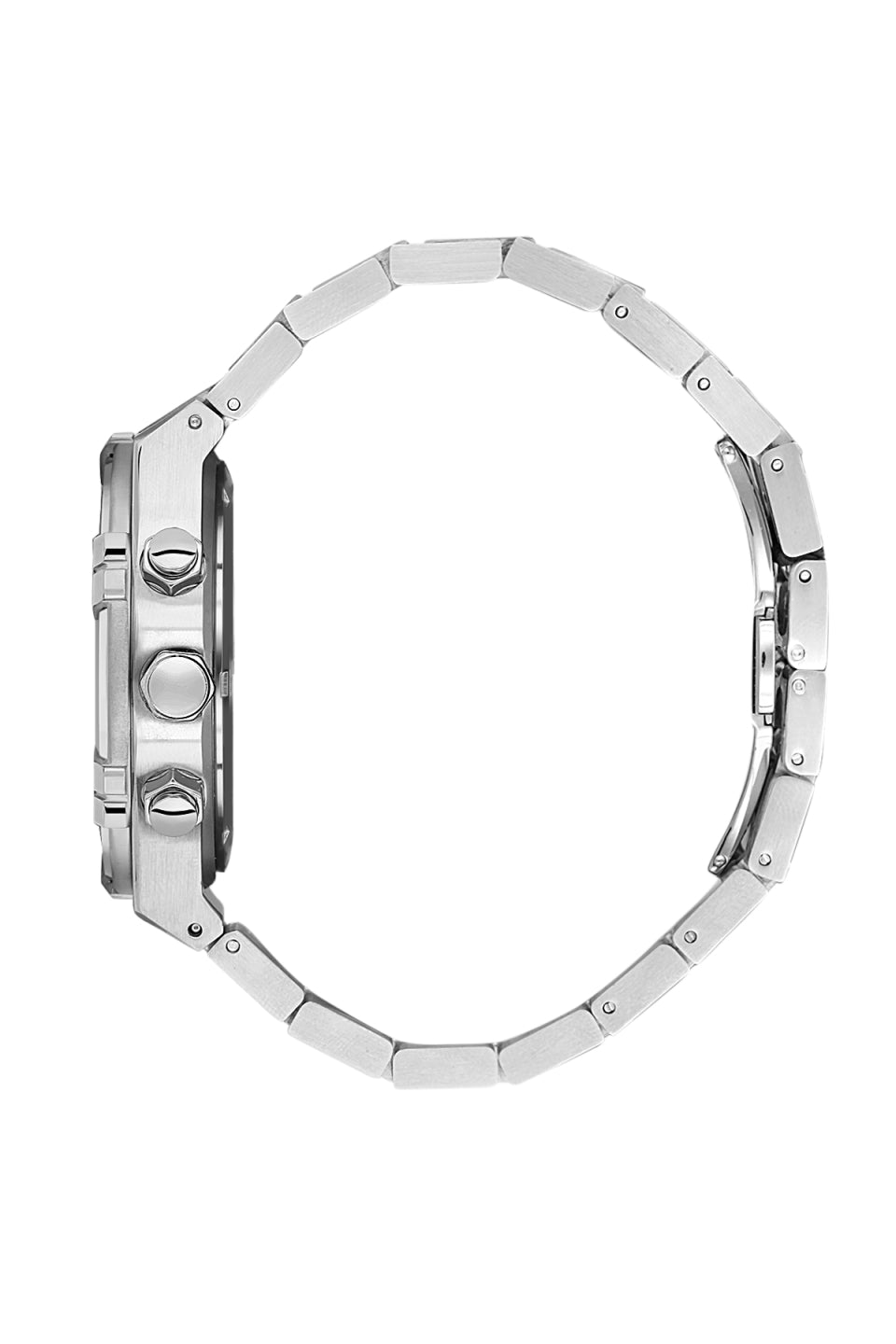 Santa Barbara Polo Men's Watch – Silver Stainless Steel with Black Dial and Multi-Function Subdials

