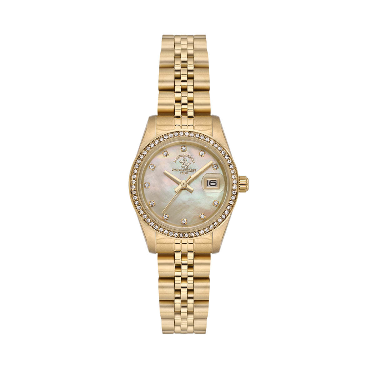 ساعة سانتا باربرا بولو آند راكيت النسائية بسوار ذهبي SB.4.10015-3
