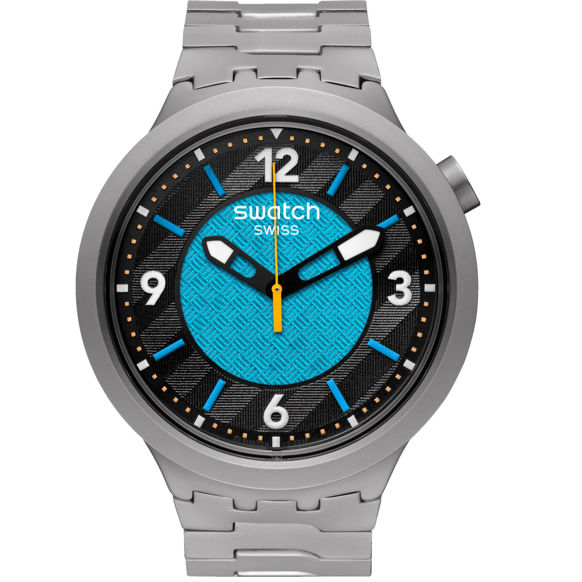 Swatch Frostbloom Silver Stainless Steel Strap Watch For Mens, SB07S116G