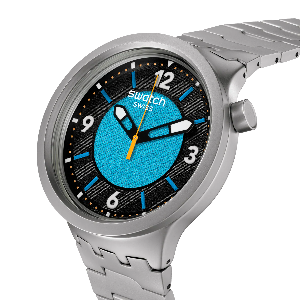 Swatch Frostbloom Silver Stainless Steel Strap Watch For Mens, SB07S116G