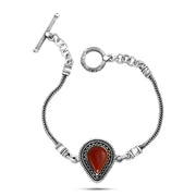 انسيال الكمثرى فضة عيار 925 بتصميم عربي