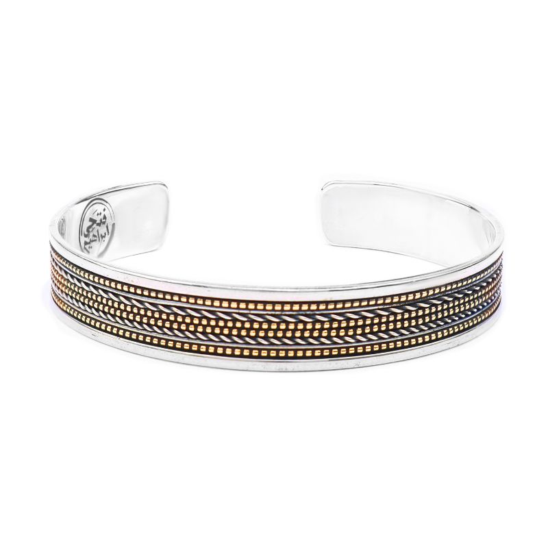 925 Egyptian Silver Bangle for Women with Arabic Design