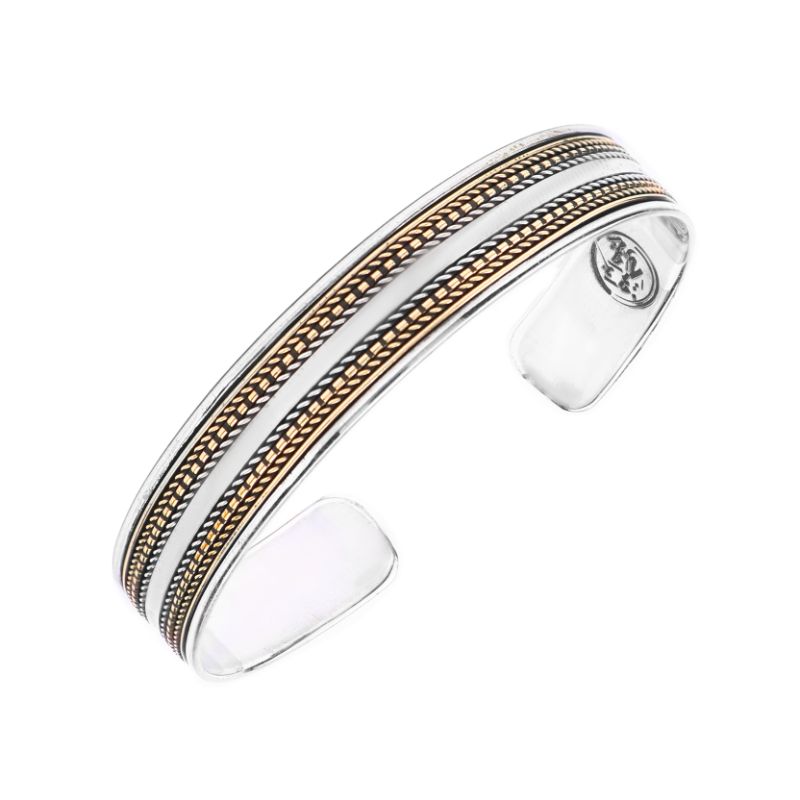 925 Egyptian Silver Bangle for Women with Arabic Design