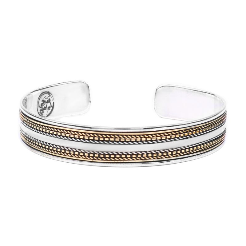 925 Egyptian Silver Bangle for Women with Arabic Design