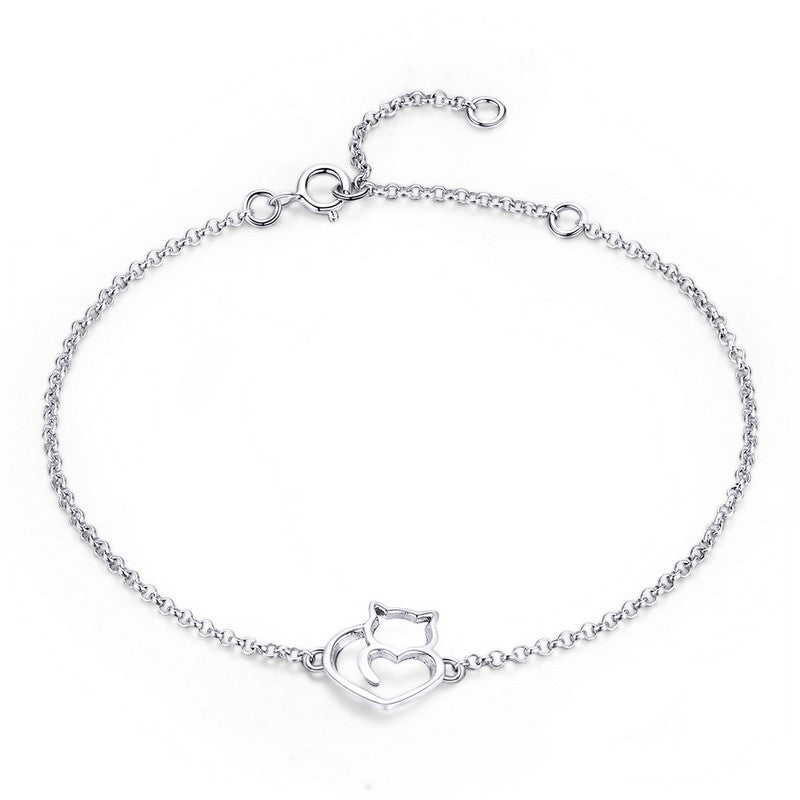 Lovely Kitty Bracelet 925 Silver