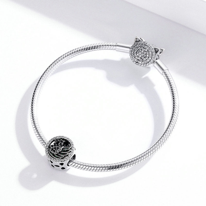 925 Sterling Silver Swan Charm for Bracelet