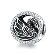 925 Sterling Silver Swan Charm for Bracelet