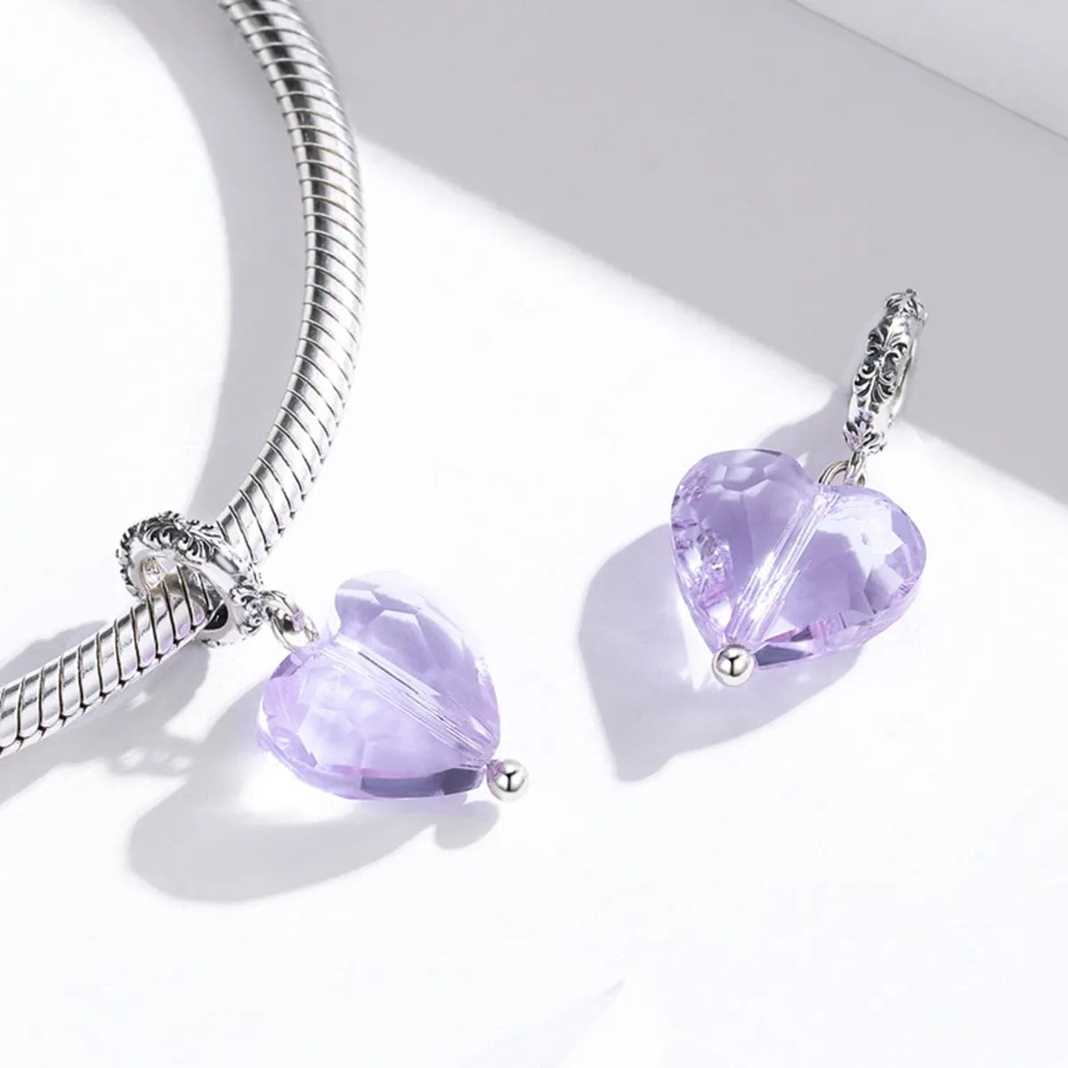 Romantic Heart 925 Silver Charm