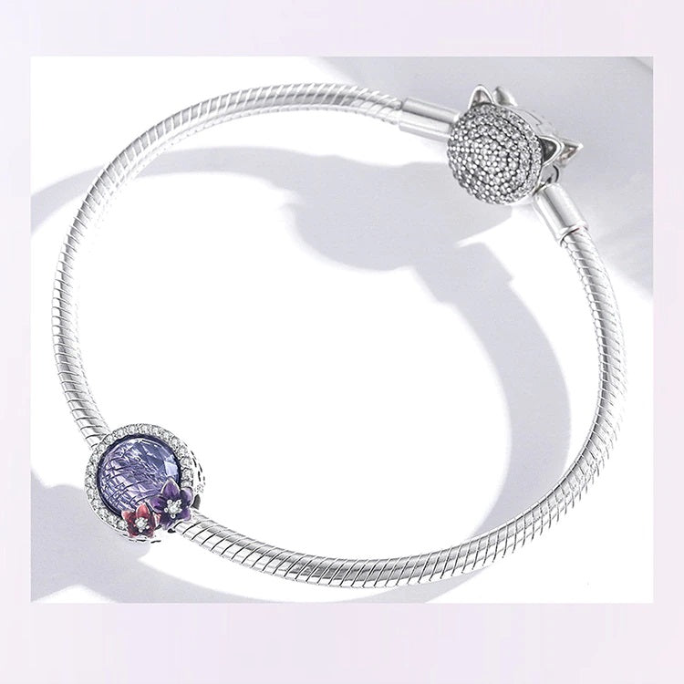 Bright Flower 925 Silver Charm