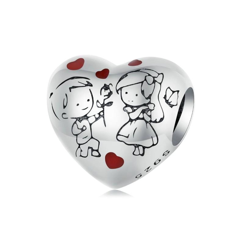 925 Sterling Silver Boy and Girl Bracelet Charm