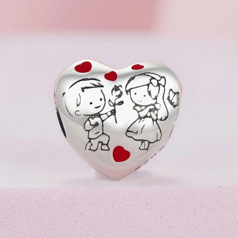 925 Sterling Silver Boy and Girl Bracelet Charm