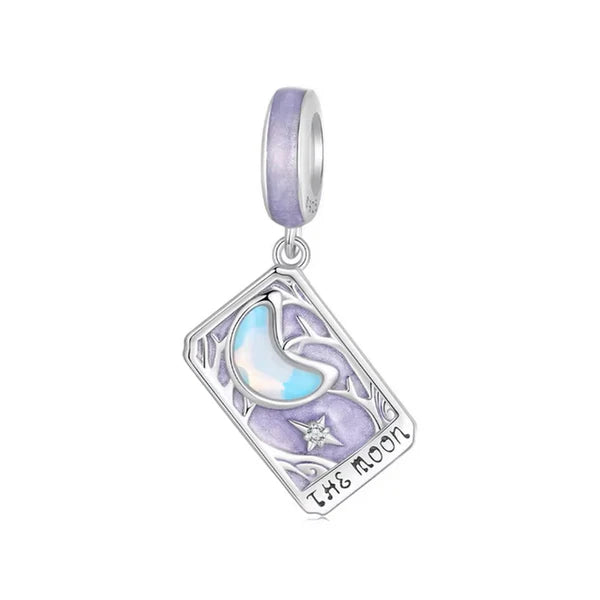 Moon Tarot Card Charm - 925 Sterling Silver
