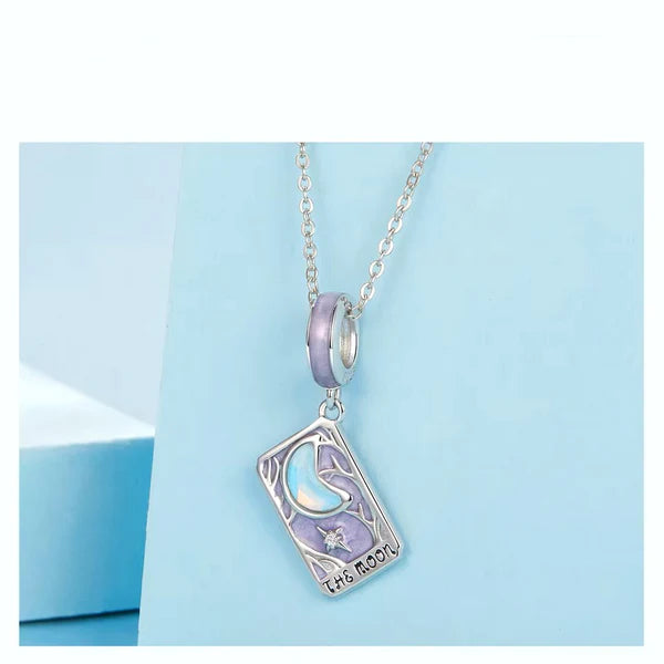 Moon Tarot Card Charm - 925 Sterling Silver