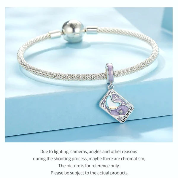 Moon Tarot Card Charm - 925 Sterling Silver