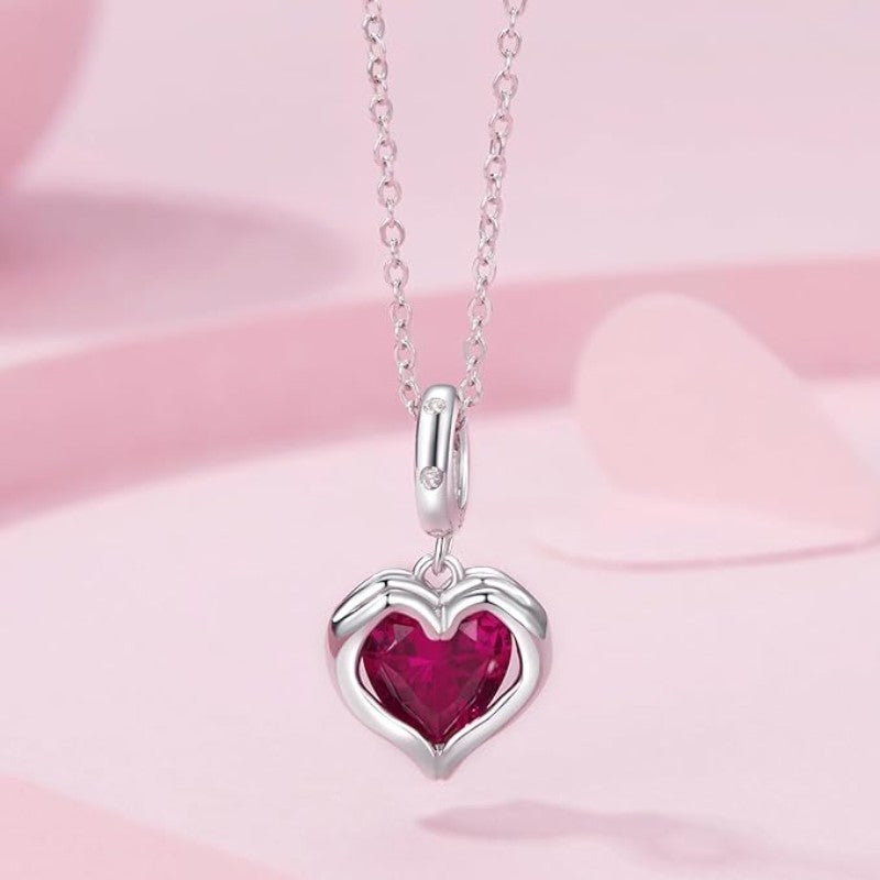 Love Heart Charm - 925 Sterling Silver