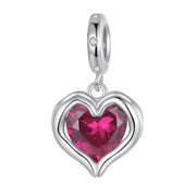 Love Heart Charm - 925 Sterling Silver