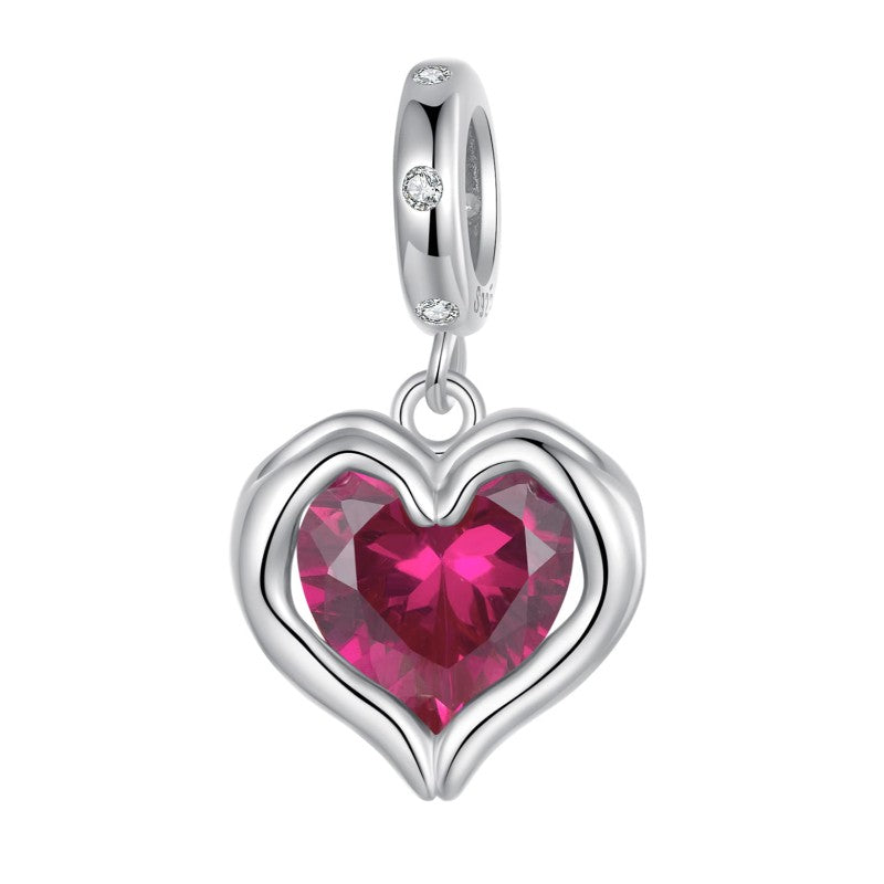 Love Heart Charm - 925 Sterling Silver
