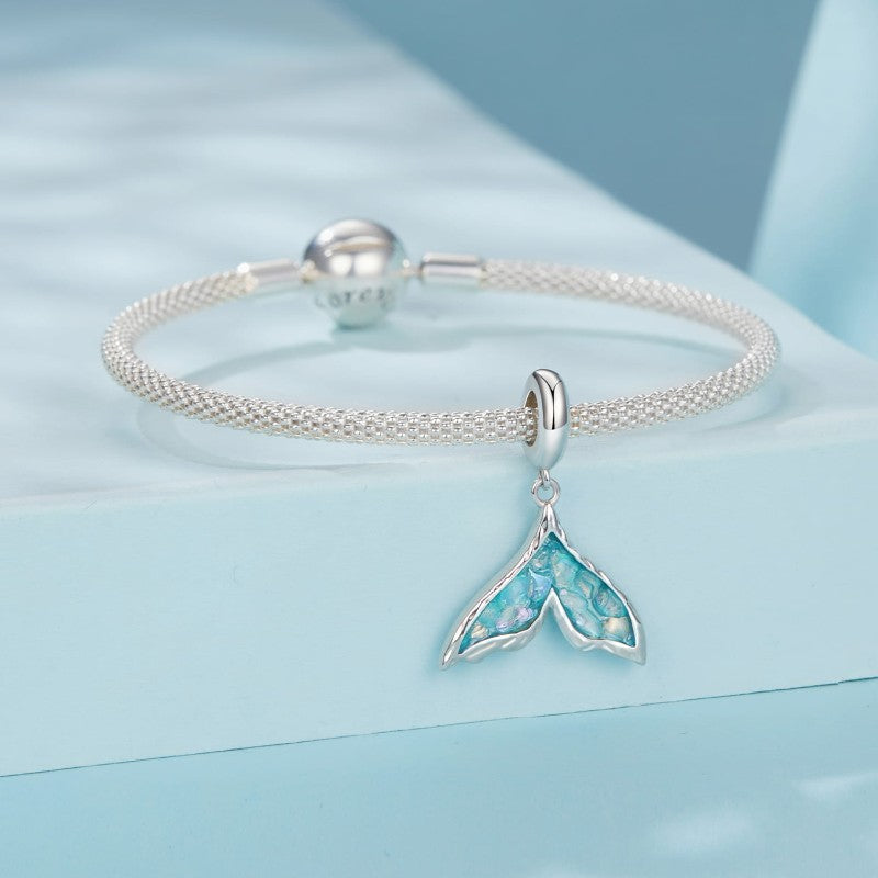 Mermaid Tail Charm - 925 Sterling Silver