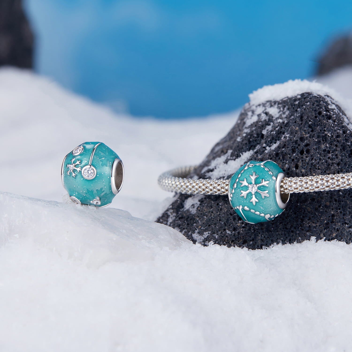 Snowflake Charm - 925 Sterling Silver