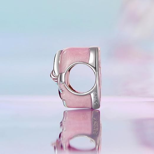 Heart Gift Box Charm - 925 Sterling Silver