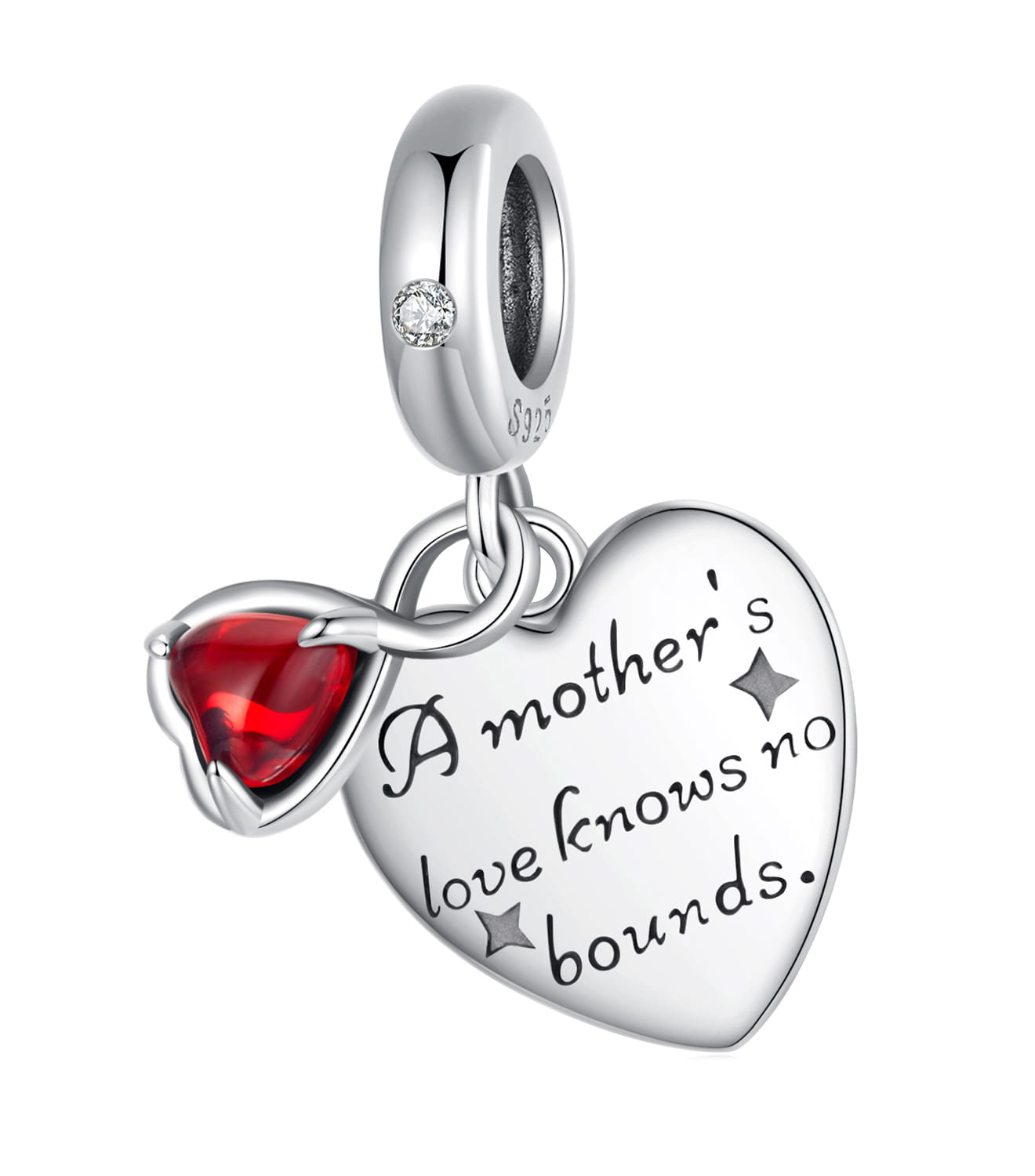 “A Mother’s Love Knows No Bounds” 925 Silver Charm