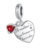 “A Mother’s Love Knows No Bounds” 925 Silver Charm