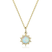 Opal Sun 925 Silver Necklace