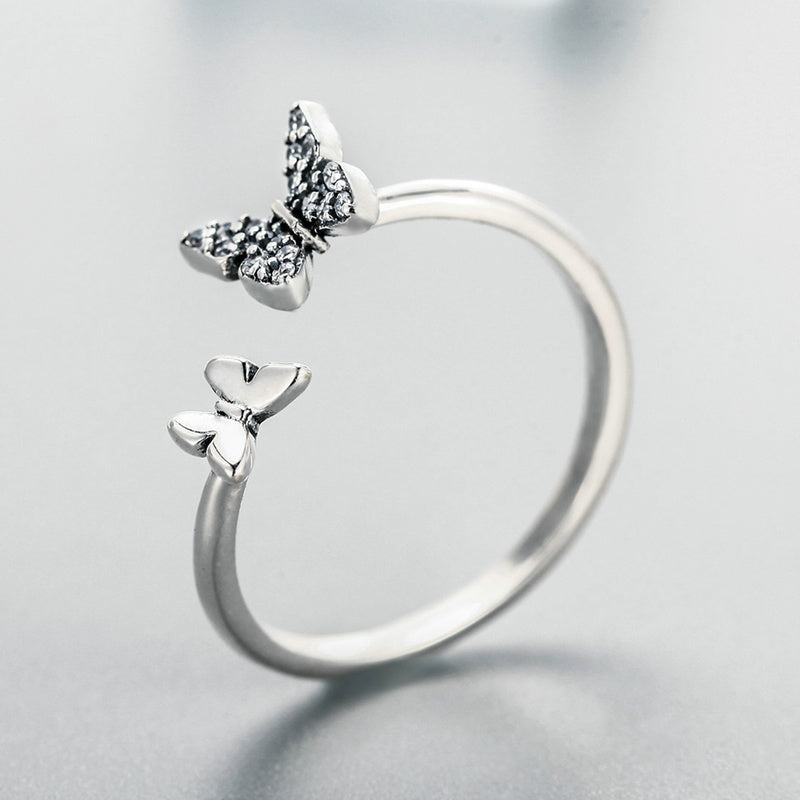 Butterflies 925 Silver Ring