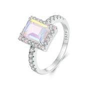 Shiny Zircon Girlish Statement Ring - 925 Sterling Silver