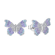 Colorful Butterfly 925 Silver Earring