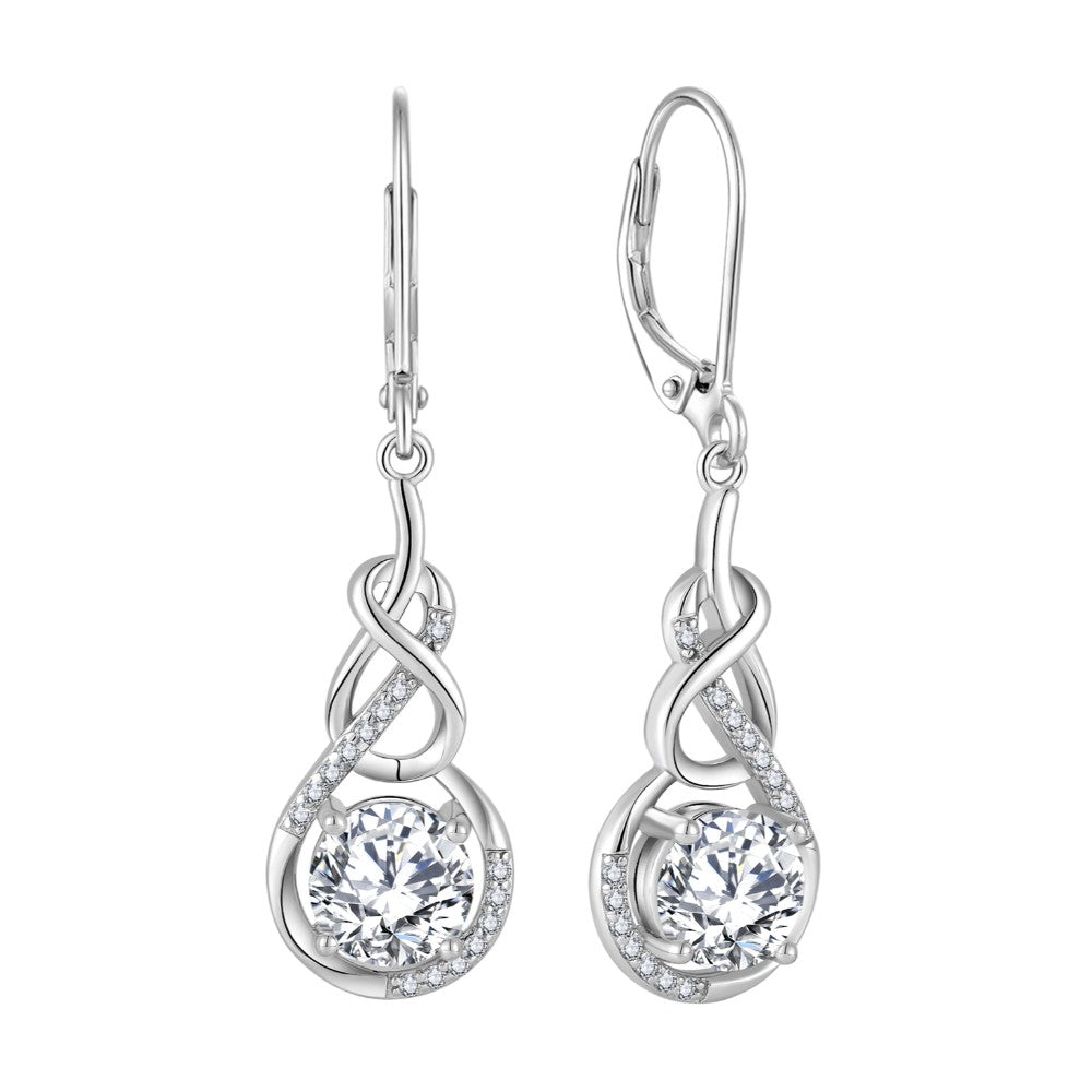 Zircon Infinity 925 Silver Earring