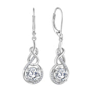 Zircon Infinity 925 Silver Earring