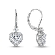 925 Silver Heart Design Earrings