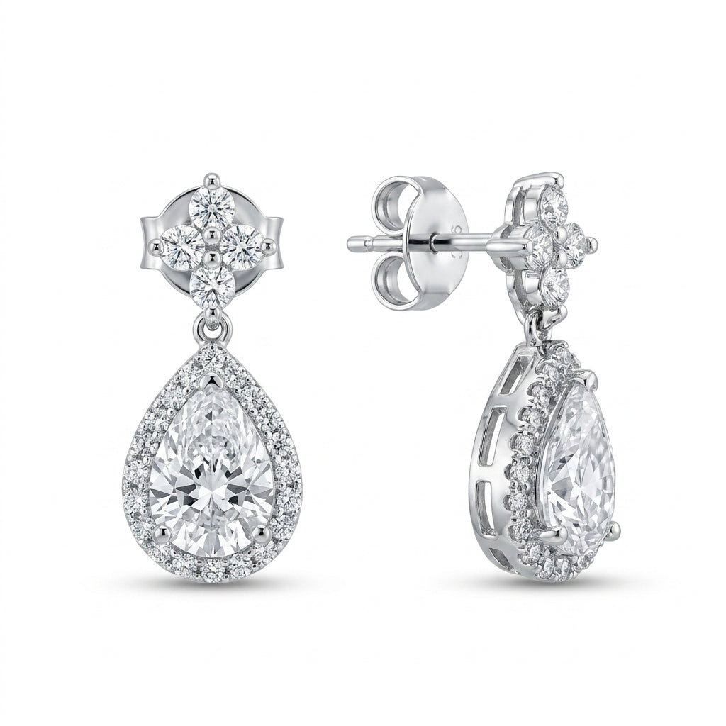 925 Silver Fully Studded Earrings