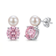 925 Silver Pink Pearl Earrings
